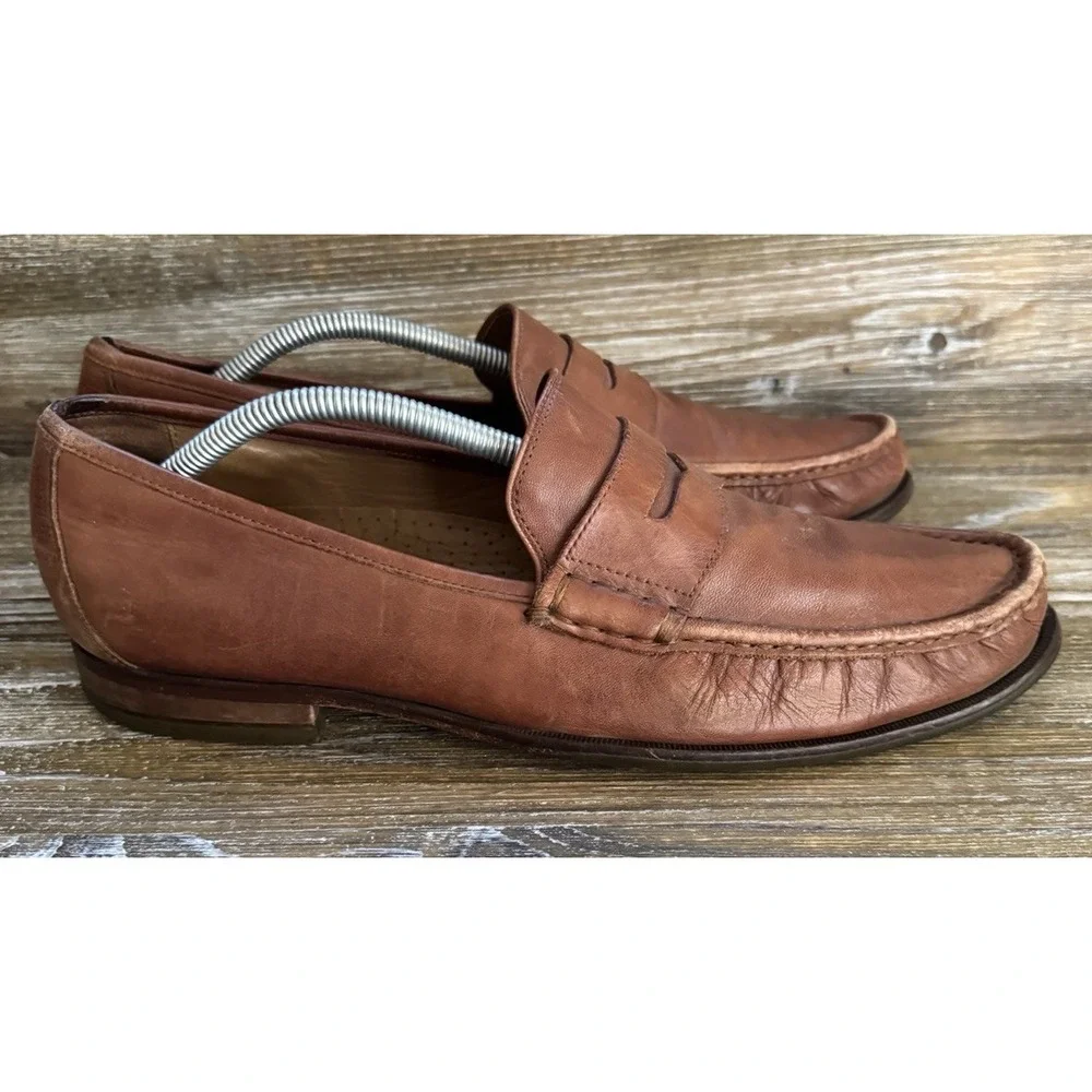 Cole Haan Grand OS Penny Loafer Shoes Mens Size 11.5 M Brown‎ Leather C22771